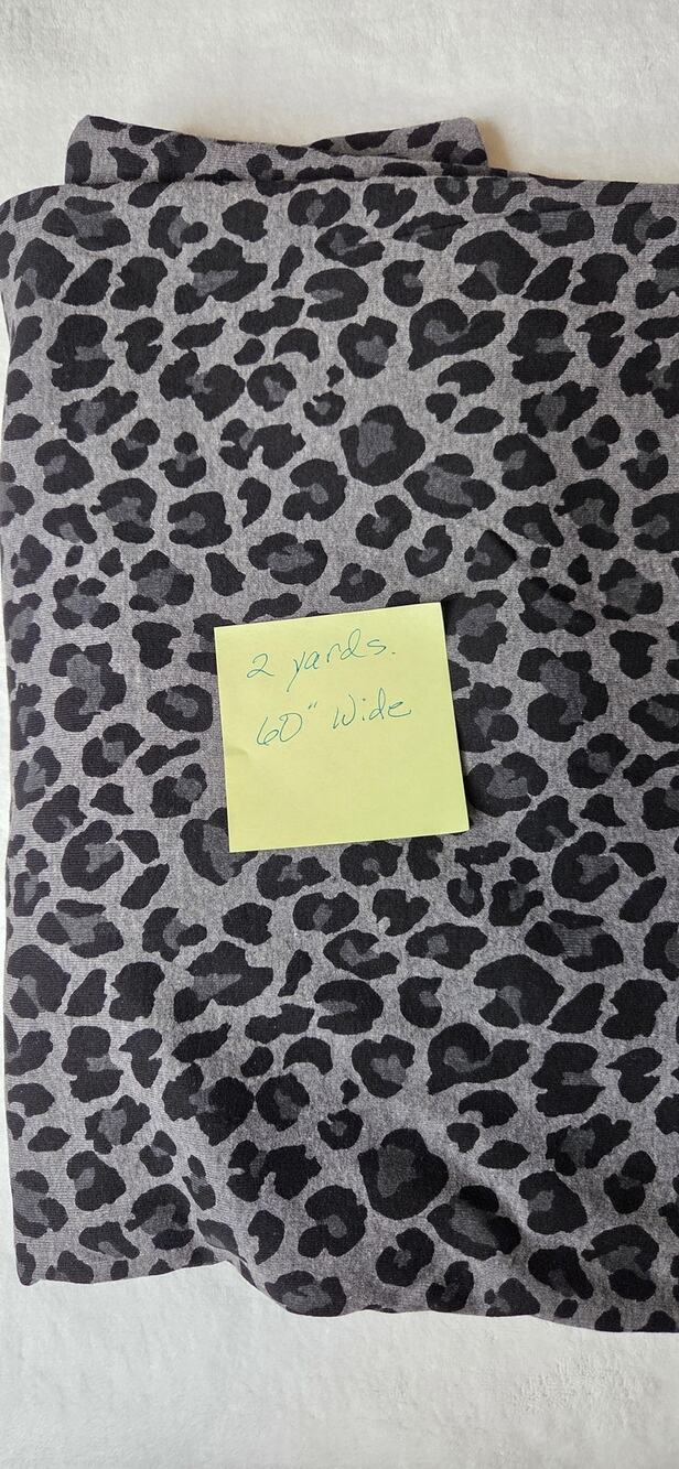 2 Yards Cotton Knit Leopard Print